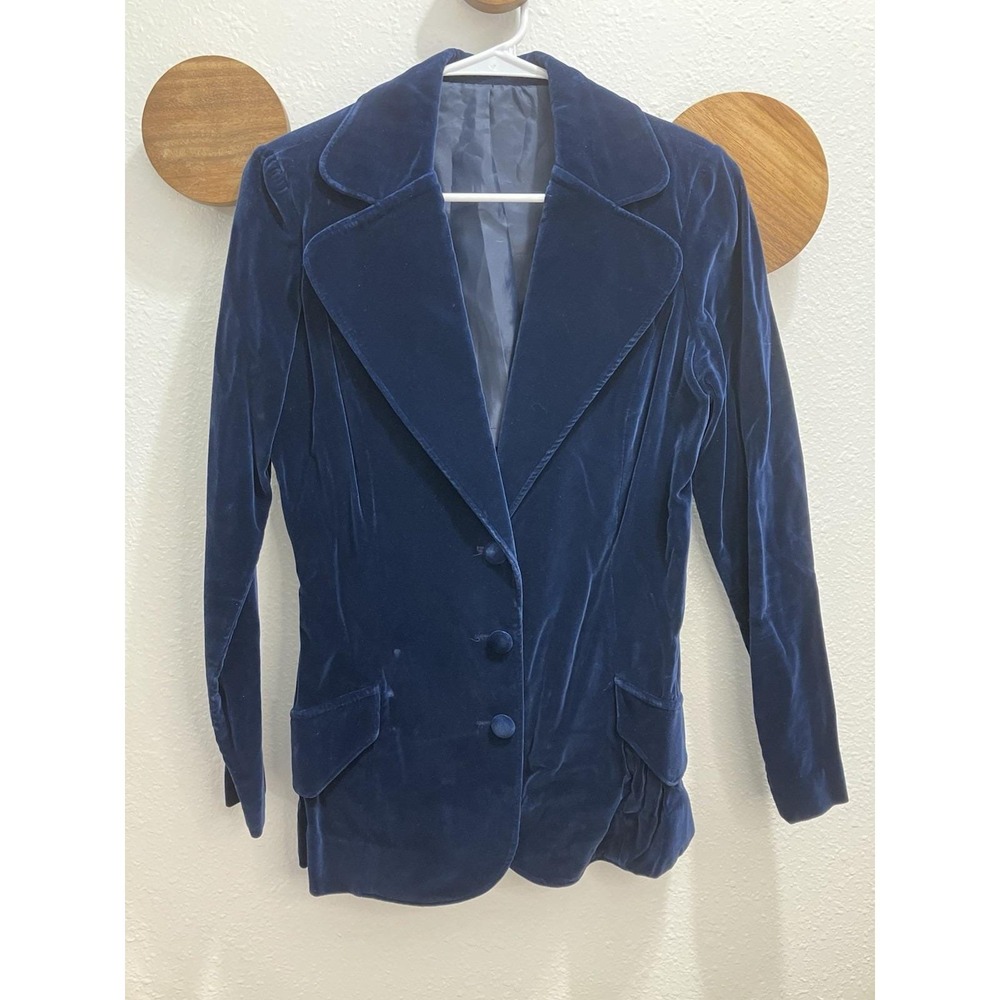 Panhandle Slim HOLIDAY NAVY BLUE Velvet Blazer Size 10